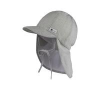Sterntaler Schirmmütze Seersucker mit Nackenschutz und Bindeband für Jungen UV 50+ - Baby Mütze mit Ohrenklappen und Bindeband - Schirmmütze Baby mit Streifenoptik - blassgrün, 47