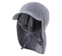 Sterntaler Schirmmütze Nacken Streifen - Jungen Mütze aus Seersucker gestreift - UV-Schutz 50+ Sommermütze mit Nackenschutz - Sonnenhut - Baby und Kinder Kopfbedeckung zum Binden - blau, Größe 51