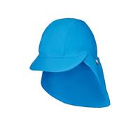 Sterntaler Schirmmütze Uni - Unisex Baby Sommermütze und Nackenschutz - UV-Schutz 50+ Mütze aus Bademodenstoff - Leicht & schnelltrocknend - Kinder Kopfbedeckung - Bademode - Farbe leuchtblau, Größe 45