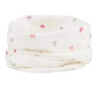 Sterntaler Schlauchschal mit Glitzer - Mädchen Schlupfschal aus weichem Jersey mit Glitzer-Herzen, elastisch und pflegeleicht - Weiß, Größe 2