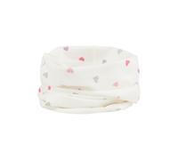 Sterntaler Schlauchschal mit Glitzer - Mädchen Schlupfschal aus weichem Jersey mit Glitzer-Herzen, elastisch und pflegeleicht - Weiß, Größe 2