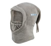 Sterntaler Schalmütze aus Microfleece - praktische Unisex Mütze mit Schirm - regulierbarer Mund- und Gesichtsschutz - gefüttert mit weichem Microfleece - braun Melange, Größe 49