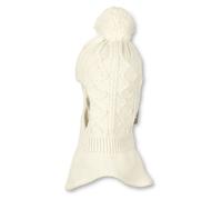 Sterntaler Baby - Mädchen Schalmütze Kleinkinder Schalmütze Bommel Strick, beige, 53