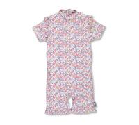 Sterntaler Schwimmanzug Blumen - Schwimmanzug mit UV -Schutz und Reißverschluss - Badeanzüge für Mädchen, UV -Schutz 50+ mit bunten Blümchen- Ecru, 104