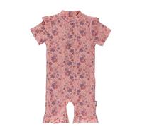 Sterntaler Schwimmanzug Corale - UV-Schutz Badeanzug Kurzarm mit Volants und Reißverschluss - UV-Schutz 50+ Einteiler für Mädchen mit Windeleinsatz röße 86/92 - Farbe zartrosa, Größe 80