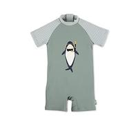 Sterntaler Schwimmanzug Hai - Jungen Badebekleidung - Badeanzug Kurzarm - UV-Schutz 50+ Schwimmanzug mit Windeleinsatz röße 86/92 - Baby und Kinder Bademode