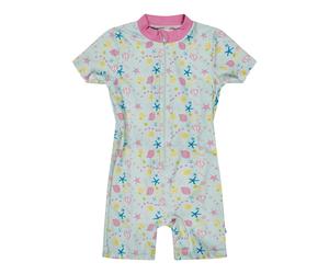 Sterntaler Schwimmanzug kurz mit UV-Schutz Muscheln 98 türkis/bunt