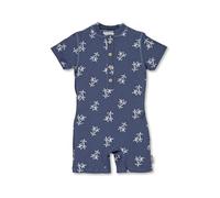 Sterntaler Schwimmanzug Palmen - Schwimmanzug mit Ärmeln und Knopfleiste - Badeanzüge für Jungen mit UV -Schutz 50+ - blau, 86