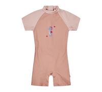 Sterntaler Schwimmanzug Seepferdchen - Kurzarm, mit Seepferdchen-Druck, Ärmel in Seersucker-Optik, Reißverschluss hinten, UV-Schutz 50+, zartrosa, Größe 104