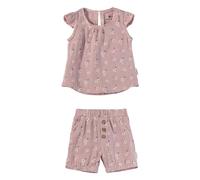Sterntaler Set T -Shirt mit Hose Blümchen Hase Happy für Mädchen - Set aus Wohlfühlhose und Langarmshirt aus Baumwolljersey - Bekleidungsset Baby mit Gänseblümchen Druck - samtrosa, 80