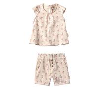Sterntaler Set T -Shirt mit Hose Blümchen Hase Happy für Mädchen - Set aus Wohlfühlhose und Langarmshirt aus Baumwolljersey - Bekleidungsset Baby mit Gänseblümchen Druck - ecru, 56