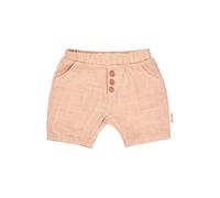 Sterntaler Shorts Leinenoptik - Kurze Babyhose aus Baumwolle in Leinenoptik - Mädchen Sommerhose mit elastischem Bund und Zierknöpfen - Baby und Kinder Bekleidung - Aprikose, Größe 56