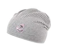 Sterntaler Slouch-Beanie für Mädchen mit Anker-Motiv und Streifenmuster, Alter: 12-18 Monate, Größe: 49, Silber
