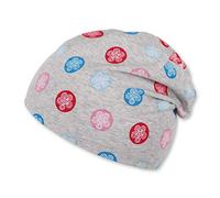 Sterntaler Slouch-Beanie für Mädchen mit Punkte-/Blütenmuster, Alter: 18-24 Monate, Größe: 51, Silber