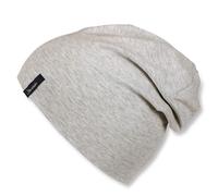 Sterntaler OCS Beanie Melange - Unisex Baby Mütze aus Melange-Singlejersey (Bio) - weiche Kopfbedeckung mit zwei Tragevarianten - lässige Übergangsmütze für Babys & Kinder - grau melange, Gr. 45
