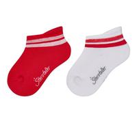 Kinder Sport-Knöchelsocken mit Coolmax® 2er-Pack Sterntaler - rot und weiß Größe: 19-22