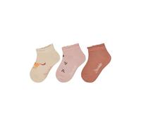 Sterntaler Sneaker Socken 3er Pack Pferd - Baby- und Kindersocken mit Pferd- und Blumenmotiv, Baumwoll-Mix, cremeweiß, Größe 22