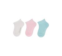 Sterntaler Sneaker -Socken 3er Pack Struktur - Baby Sneaker Socken für Mädchen - Sneaker Socken mit Rippenmuster - Socken für Babys im Set - weiß, 18