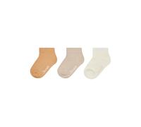 Sterntaler Sneaker Socken 3er Pack uni - Baby und Kindersocken mit hohem Baumwollanteil - unisex Füsslinge - modische Farben, weiche Kurzsocken - Strümpfe - sand, Größe 18