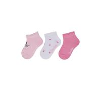 Sterntaler Sneaker Socken 3er Pack Uni - Unisex Baby- und Kindersocken aus Viskose (Bambuszellstoff), hautfreundlich, feuchtigkeitsregulierend, Puderrosa, Größe 26