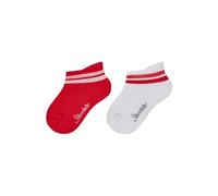 Sterntaler Sneaker Socken Doppelpack Ringel - Unisex Baby- und Kindersocken Active im Doppelpack mit Coolmax, Innenfrottee, atmungsaktiv, antibakteriell, rostfarben, Größe 26