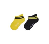 Sterntaler Sneaker Socken Doppelpack Ringel - Unisex Baby- und Kindersocken Active im Doppelpack mit Coolmax, Innenfrottee, atmungsaktiv, antibakteriell, mattgelb, Größe 30