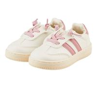 Sterntaler Sneaker Streifen - Sneaker mit Klettverschluss, Sterntaler Logo - Baby- & Kinderschuh mit rutschfester Sohle und austauschbaren Schnürsenkeln - Perlrosa, Größe 28
