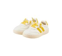 Sterntaler Sneaker Streifen - Sneaker mit Klettverschluss, Sterntaler Logo - Baby- & Kinderschuh mit rutschfester Sohle und austauschbaren Schnürsenkeln - Mattgelb, Größe 30