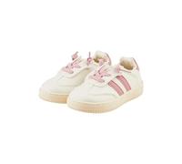 Sterntaler Sneaker Streifen - Sneaker mit Klettverschluss, Sterntaler Logo - Baby- & Kinderschuh mit rutschfester Sohle und austauschbaren Schnürsenkeln - Perlrosa, Größe 23