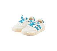 Sterntaler Sneaker Streifen - Sneaker mit Klettverschluss, Sterntaler Logo - Baby- & Kinderschuh mit rutschfester Sohle und austauschbaren Schnürsenkeln - Samtblau, Größe 28