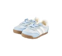 Sterntaler Sneaker uni - Baby- & Kinderschuh mit Klettverschluss, Sterntaler Logo, rutschfester Sohle, Oberstoff aus Polyurethan & Baumwolle - Hellblau, Größe 30