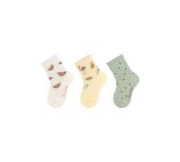 Sterntaler Socken 3er Pack Melone - Baby und Kindersocken - modische Farben, Muster und Designs - hoher Baumwollanteil - optimale Passform - Vorteilspack Mädchen Strümpfe - ecru, Größe 18