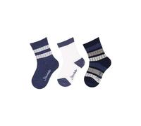Sterntaler Socken 3er Pack Rippe - Babysocken für Jungen im 3er Pack - Babysocken mit Rippenmuster - Socken für Babys im Set - blau, 18