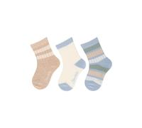 Sterntaler Socken 3er Pack Rippe - Babysocken für Jungen im 3er Pack - Babysocken mit Rippenmuster - Socken für Babys im Set - beige melange, 18