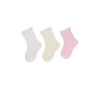 Sterntaler Socken 3er Pack Struktur - Babysocken für Mädchen im 3er Pack - Babysocken mit Rippenmuster - Socken für Babys im Set - weiß, 18