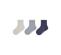Sterntaler Socken 3er Pack uni - Unisex Kinder Socken - hautfreundlich und feuchtigkeitsregulierend - mit elastischem Bündchen - lichtgrau, Größe 22