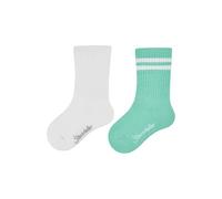 Sterntaler Socken Doppelpack Coolmax Rippe - Baby und Kindersocken - klassische Rippstruktur - Sport Socke - klimaregulierend - optimale Passform - 2er Pack Unisex Strümpfe - jadegrün, Größe 30