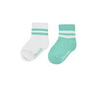 Sterntaler Socken Doppelpack Coolmax Rippe - Baby und Kindersocken kurz - klassische Rippstruktur - Sport Socke - klimaregulierend - optimale Passform - 2er Pack Unisex Strümpfe - jadegrün, Größe 22