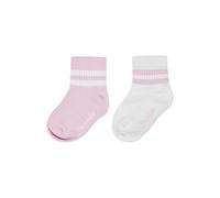 Sterntaler Socken Doppelpack Coolmax Rippe - Baby und Kindersocken kurz - klassische Rippstruktur - Sport Socke - klimaregulierend - optimale Passform - 2er Pack Mädchen Strümpfe - puderrosa, Größe 34