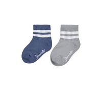 Sterntaler Socken Doppelpack Coolmax Rippe - Baby und Kindersocken kurz - klassische Rippstruktur - Sport Socke - klimaregulierend - optimale Passform - 2er Pack Unisex Strümpfe - blau, Größe 34