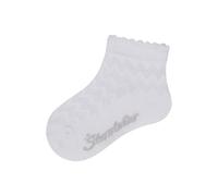 Sterntaler Socken Struktur - Kurze Baby- und Kinder-Socken mit Umschlag, Innenfrottee, Strukturmuster, merzerisierte Baumwolle, Weiß, Größe 30