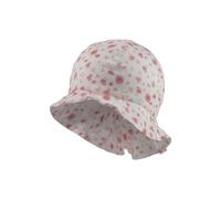 Sterntaler Sonnenhut Blumen - Schirmmütze Kinder mit Nackenschutz - Sommerhut Mädchen aus anschmiegsamem Bio -Baumwolle - Sonnenhut Kinder mit Aufdruck - gefüttert mit Batist - Ecru, 51