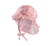 Sterntaler Sonnenhut Corale - Mädchen Bademütze - UV-Schutz 50+ Sommermütze für Strand und Schwimmbad - mit Nackenschutz und Bindebändern - Baby & Kinder Kopfbedeckung - zartrosa, Größe 47