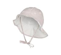 Sterntaler Sonnenhut Gänseblümchen - Sonnenhut aus Baumwolle mit Gänseblümchen-Print, mit Bindeband, Gummizug und Nackenschutz, gefüttert mit Bio-Baumwoll-Batist - Lichtgrau, Größe 49