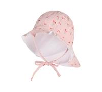 Sterntaler Musselin-Sonnenhut mit Nacken- und UV-Schutz Kirschen 45 rosa