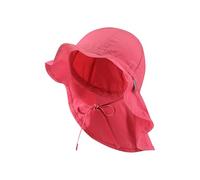 Sterntaler Baby Mädchen Flapper Baby Flapper - Sonnenhut Baby, Outdoor Hut, UV Hut Baby - aus Baumwolle mit Nackenschutz - koralle, 47