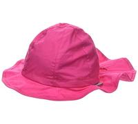 Sterntaler Sonnenhut - Mädchen Sommerhut - UV-Schutz 50+ Mütze mit breiter Krempe und Größenregulierung - Nackenschutz - Bindebänder - Baby Kinder Kopfbedeckung aus Popeline (Bio) - magenta, Größe 45