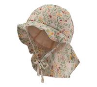 Sterntaler Sonnenhut mit Nackenschutz Blumen 51 rosa/bunt