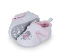 Sterntaler Baby-Krabbelschuhe für Mädchen, Rutschfeste Sohle, Klettverschluss, Muschelmotiv, Farbe: Weiß, Größe: 17/18, Art.Nr.: 2302162.0