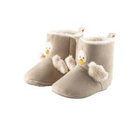 Sterntaler Babystiefel Ente Edda Mädchen - Baby Schuhe mit rutschfester Sohle + Klettverschluss - Babyschuhe aus Gewebe - Baby Stiefel Winter,beige,22
